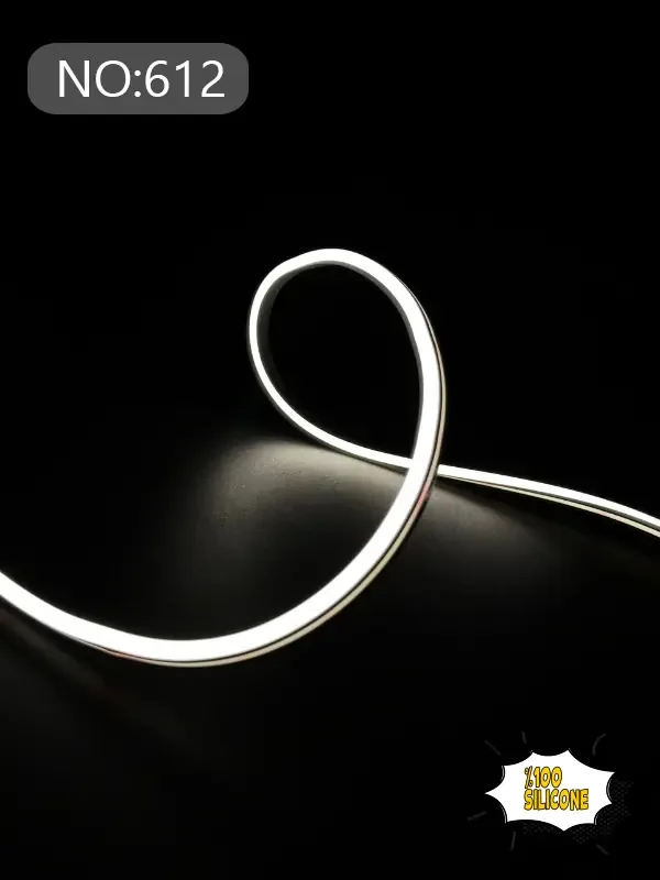 NO:612 Silikon Neon LED – 6×12 mm (Düz Işık Yüzeyi)